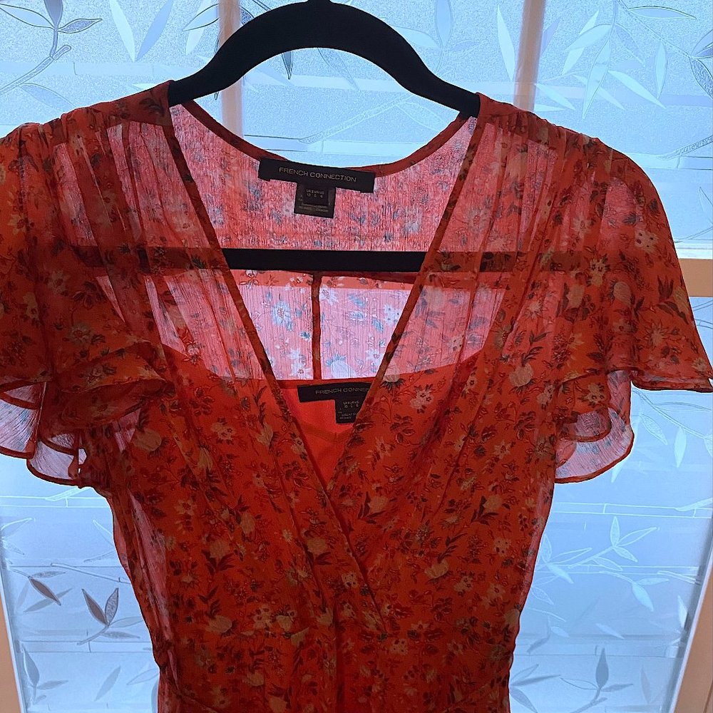 French Connection Maxi Flutter Sleeve Floral Dres… - image 7